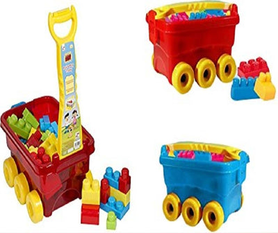 CARRETTO CARRIOLA CARRO COSTRUZIONI MATTONCINI 34x26x20CM GIOCO BAMBINI 10MESI+  Trade Shop italia - Napoli, Commerciovirtuoso.it