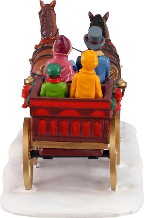 Carro natalizio con cavalli in poliresina decorazione per villaggio di Natale Casa e cucina/Decorazioni per interni/Addobbi e decorazioni per ricorrenze/Decorazioni natalizie/Oggettistica MagiediNatale.it - Altamura, Commerciovirtuoso.it