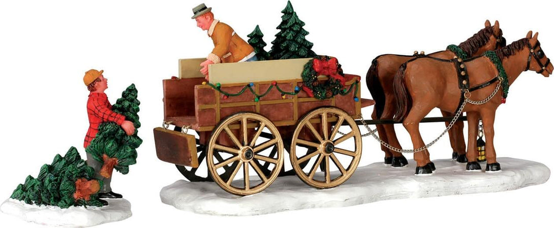 Carrozza con alberi di Natale e cavalli in poliresina per villaggio natalizio Casa e cucina/Decorazioni per interni/Addobbi e decorazioni per ricorrenze/Decorazioni natalizie/Oggettistica MagiediNatale.it - Altamura, Commerciovirtuoso.it