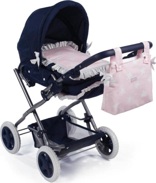 Carrozzina-per-Bambole-Grande-La-Nina-Carlota-Blu-(53X42X85-CM)