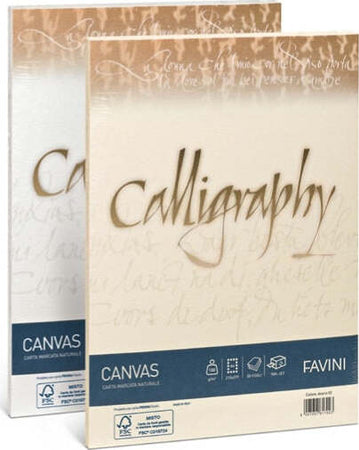 Carta Calligraphy Canvas - A4 - 100 gr - avorio 02 - Favini - conf. 50 fogli Cancelleria e prodotti per ufficio/Carta blocchi e quaderni/Carta/Carta da lettere Eurocartuccia - Pavullo, Commerciovirtuoso.it