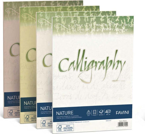 Carta Calligraphy Nature - A4 - 250 gr - verde oliva - Favini - conf. 50 fogli Cancelleria e prodotti per ufficio/Carta blocchi e quaderni/Carta/Carta da lettere Eurocartuccia - Pavullo, Commerciovirtuoso.it