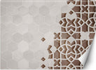 Carta-Da-Parati,-3D-Mandala-di-cemento-Ornamento-Marrone-Beige