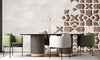 Carta-Da-Parati,-3D-Mandala-di-cemento-Ornamento-Marrone-Beige