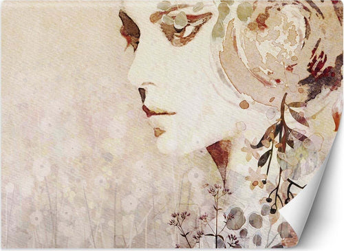 Carta-Da-Parati,-Astratto-Donna-in-autunno