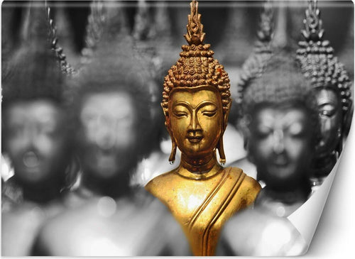 Carta-Da-Parati,-Buddha-Zen-d'oro
