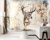 Carta-Da-Parati,-Cervo-Vintage-Beige