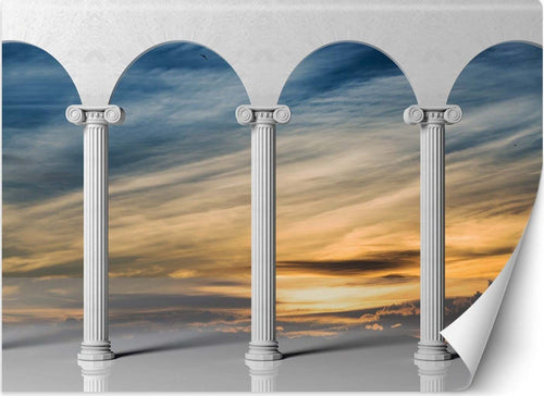 Carta-Da-Parati,-Colonne-del-tramonto-3D