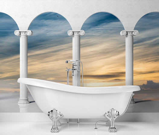 Carta-Da-Parati,-Colonne-del-tramonto-3D