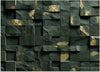Carta-Da-Parati,-Cubo-verde-a-mosaico-3D