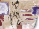 Carta-Da-Parati,-Donna-astratta-con-texture