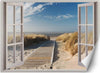 Carta-Da-Parati,-Finestra-con-vista-sulla-discesa-alla-spiaggia