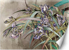 Carta-Da-Parati,-Fiori-di-Iris-Struttura-in-cemento