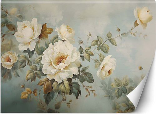 Carta-Da-Parati,-Fiori-di-primavera-vintage