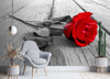 Carta-Da-Parati,-Fiori-di-rosa-rossa-retrò