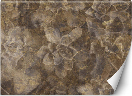 Carta-Da-Parati,-Fiori-in-oro