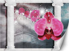 Carta-Da-Parati,-Fiori-Orchidea-3D-Colonne