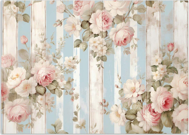 Carta-Da-Parati,-Fiori-shabby-chic