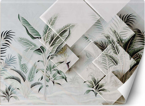 Carta-Da-Parati,-Foglie-3D