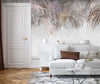 Carta-Da-Parati,-Foglie-di-palma-appese-Marrone-Beige-Rosa