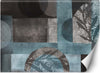 Carta-Da-Parati,-Forme-astratte-3D-Boho-Turchese