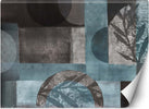 Carta-Da-Parati,-Forme-astratte-3D-Boho-Turchese