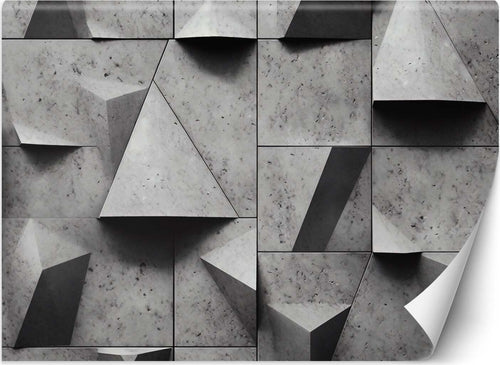 Carta-Da-Parati,-Forme-geometriche-concrete-3D