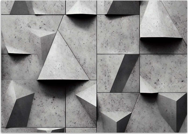 Carta-Da-Parati,-Forme-geometriche-concrete-3D