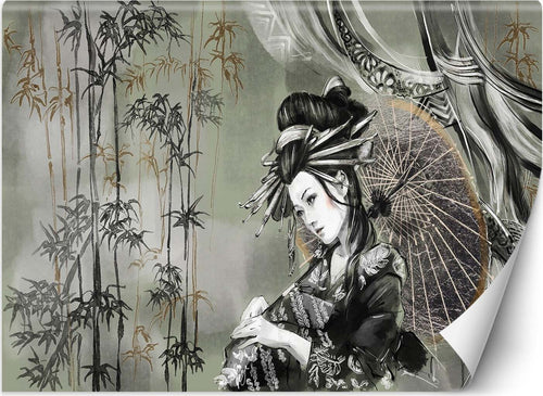 Carta-Da-Parati,-Geisha-Asia-Vintage