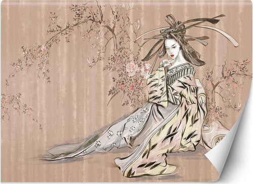 Carta-Da-Parati,-Geisha-giapponese-classica