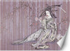Carta-Da-Parati,-Geisha-giapponese-rosa-retrò