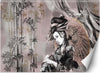 Carta-Da-Parati,-Geisha-Oriente-Bambù-Giappone