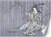 Carta-Da-Parati,-Geisha-ritratto-in-seppia-Viola-Viollet
