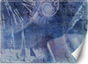 Carta-Da-Parati,-Il-tempo-vola-Blu-astratto