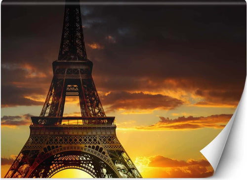 Carta-Da-Parati,-La-Torre-Eiffel-al-tramonto