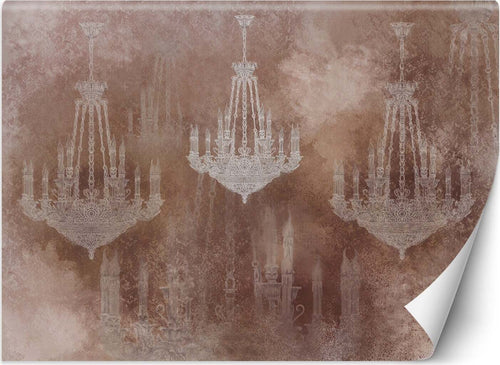 Carta-Da-Parati,-Lampadario-Lampada-Marrone-Retrò