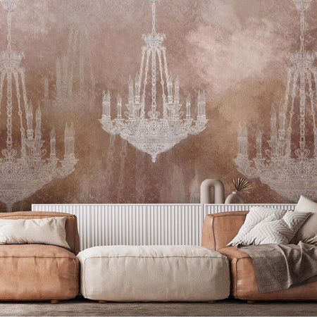 Carta-Da-Parati,-Lampadario-Lampada-Marrone-Retrò
