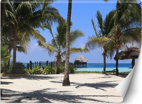 Carta-Da-Parati,-Maldive-Spiaggia-Paradiso-delle-Palme