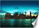 Carta-Da-Parati,-Manhattan-al-tramonto