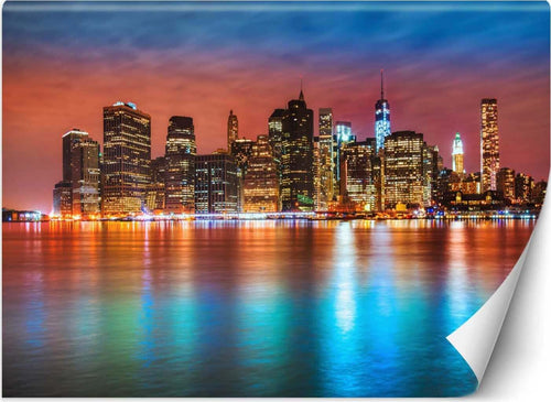 Carta-Da-Parati,-Manhattan-di-notte