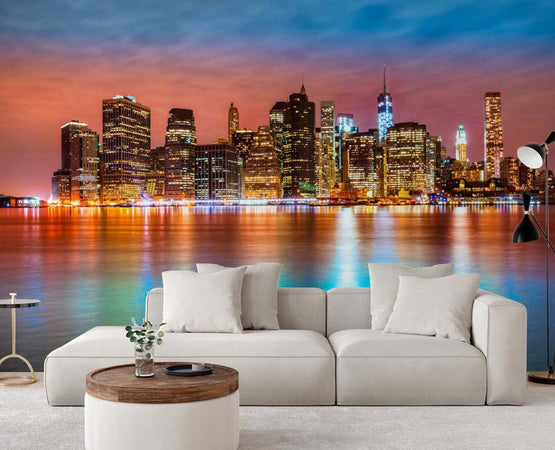 Carta-Da-Parati,-Manhattan-di-notte