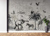 Carta-Da-Parati,-Mappa-del-mondo-e-Savana-Vintage