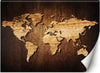 Carta-Da-Parati,-Mappa-del-mondo-vintage-marrone