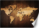 Carta-Da-Parati,-Mappa-del-mondo-vintage-marrone