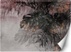 Carta-Da-Parati,-Monstera-Foglie-di-palma-in-calcestruzzo-3D