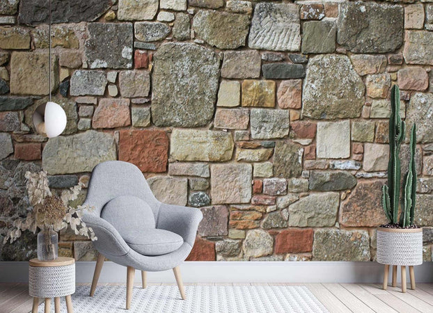 Carta-Da-Parati,-Muro-di-pietra-decorativo-in-cemento