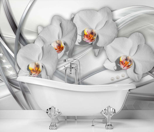 Carta-Da-Parati,-Orchidee-astratte