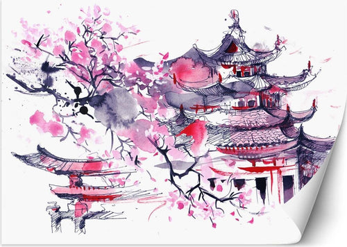 Carta-Da-Parati,-Pagoda-giapponese