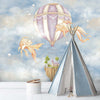 Carta-Da-Parati,-Palloncino-volante-e-pesce-blu