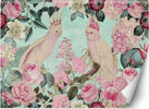 Carta-Da-Parati,-Pappagalli-rosa-shabby-chic